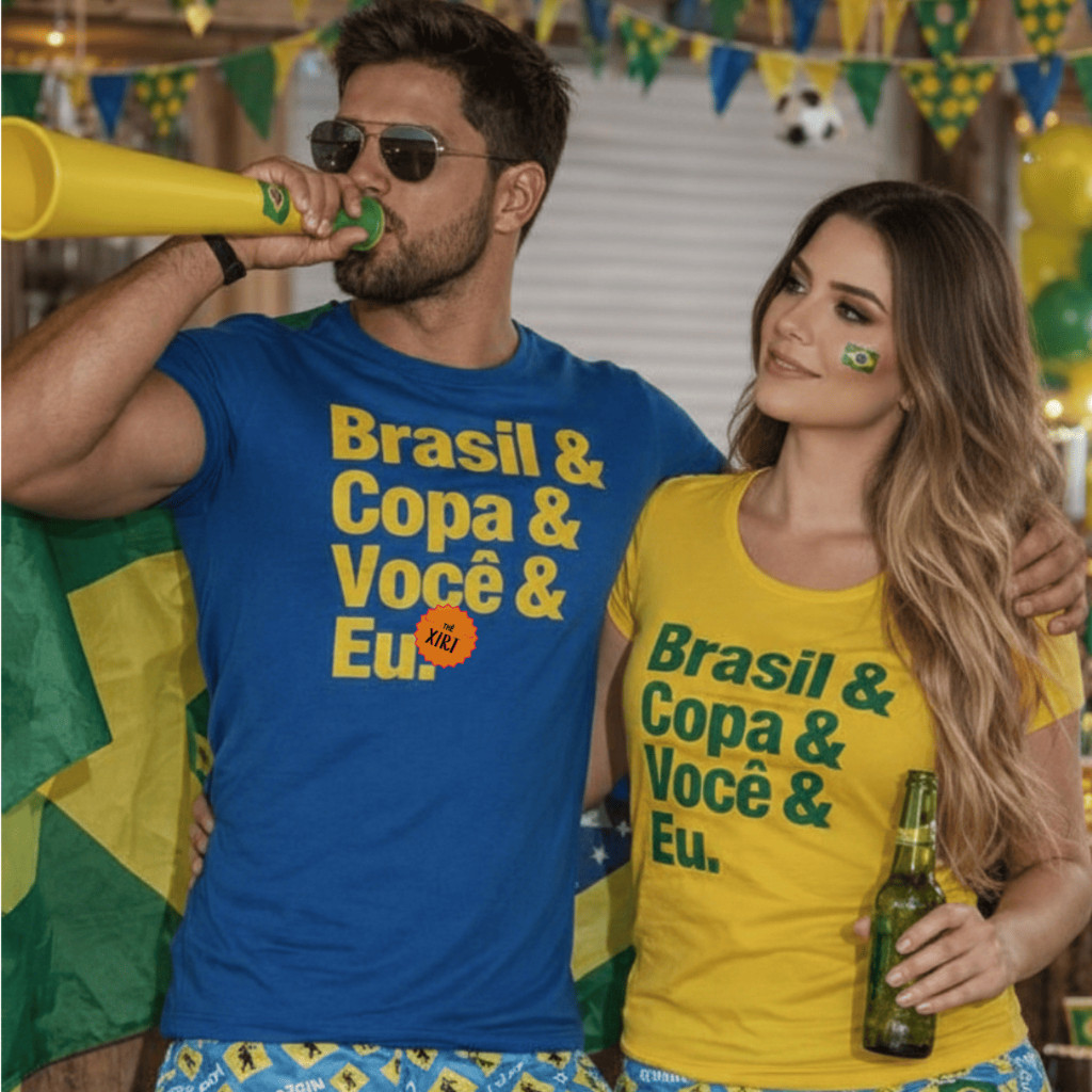 Camiseta Brasil 2026 Seleção Brasileira Futebol Unissex Algodão 100% Estampa Premium