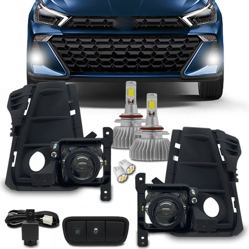 Kit Farol Milha Neblina Novo Hb20 2023 2024 + Kit Super Led
