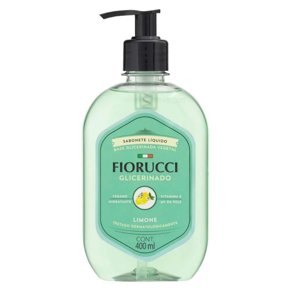 Sabonete Líquido Fiorucci Glicerinado Vegetal Limone 400ml em Oferta na Shopee
