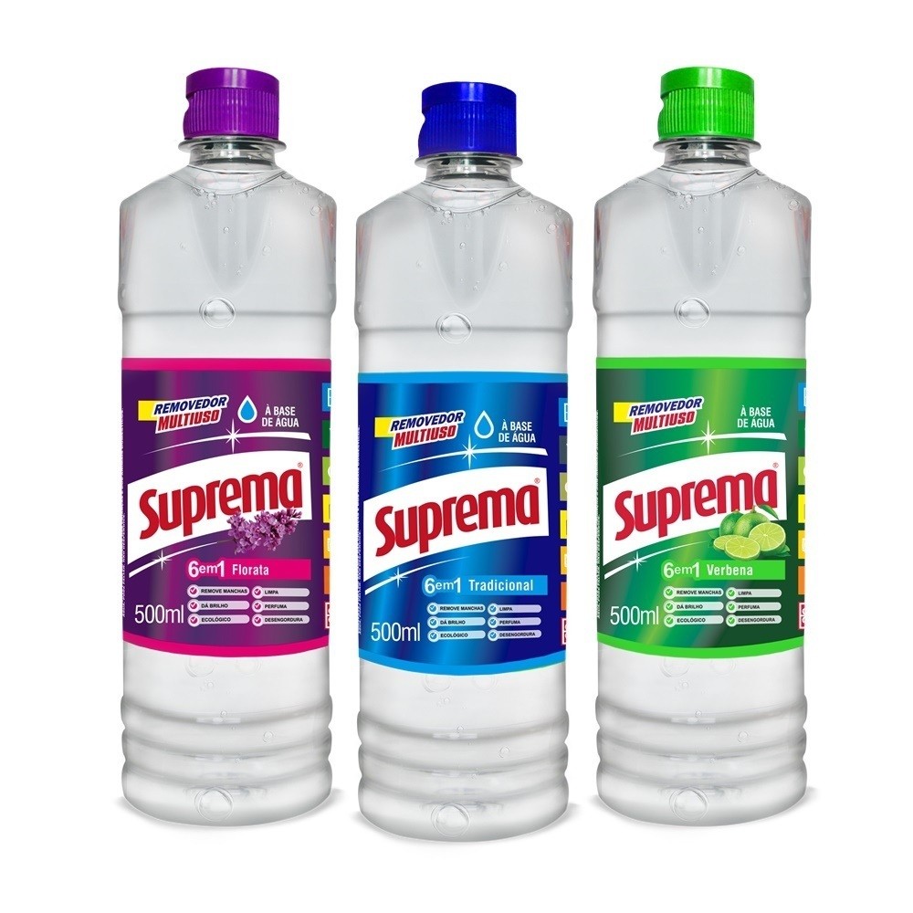 Kit 3 Removedores  Suprema Perfumado Multisuperfícies 500ml em Oferta na Shopee