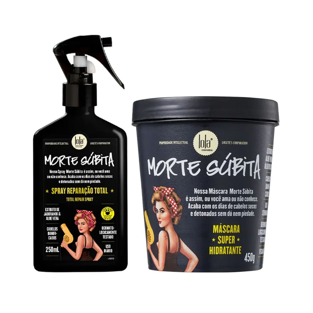 Kit Lola Cosmetics Spray 250ml + Máscara Morte Súbita 450g em Oferta na Shopee