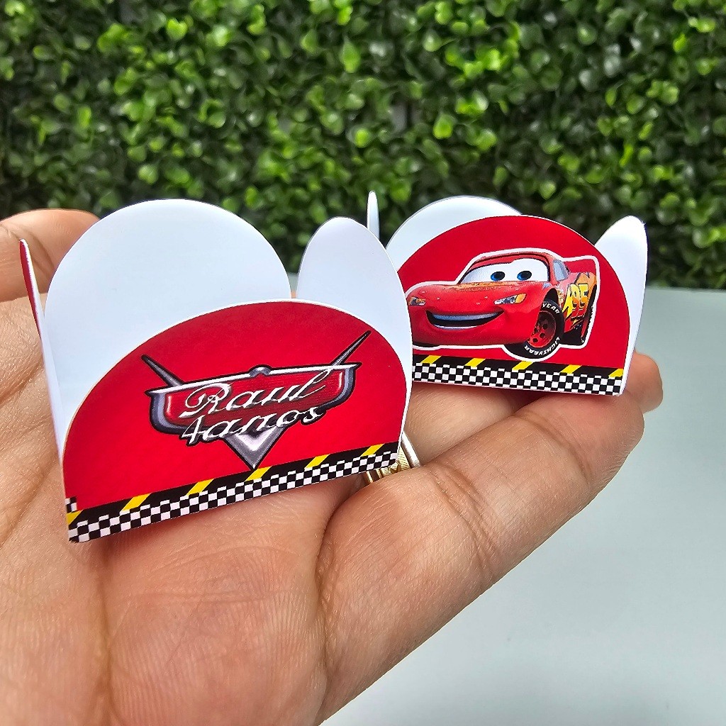 Forminha para Doces Brigadeiro CARROS RELÂMPAGO MCQUEEN- Personalizados - Festa infantil - Aniversário - Lembrancinha