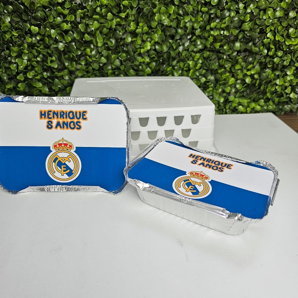 Marmitinha Personalizada REAL MADRID - Personalizados - Festa infantil - Aniversário - Lembrancinha