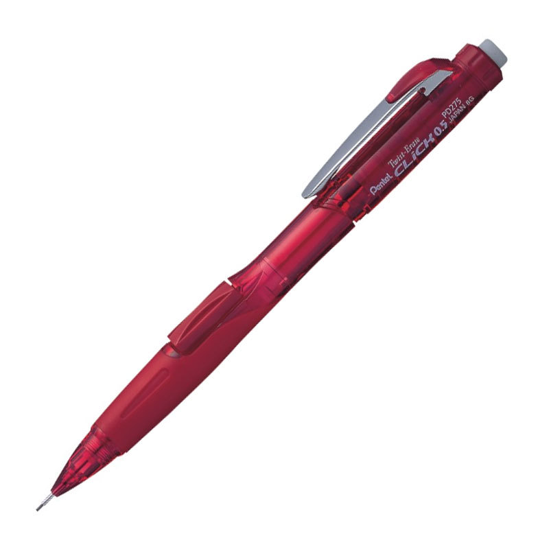 Lapiseira 0.5mm PD275 Twist Erase Click Vermelha Pentel