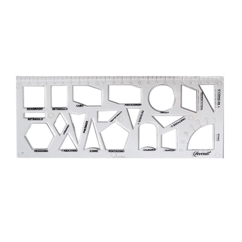 Régua geométrica 2600  Acrinil em Oferta na Shopee