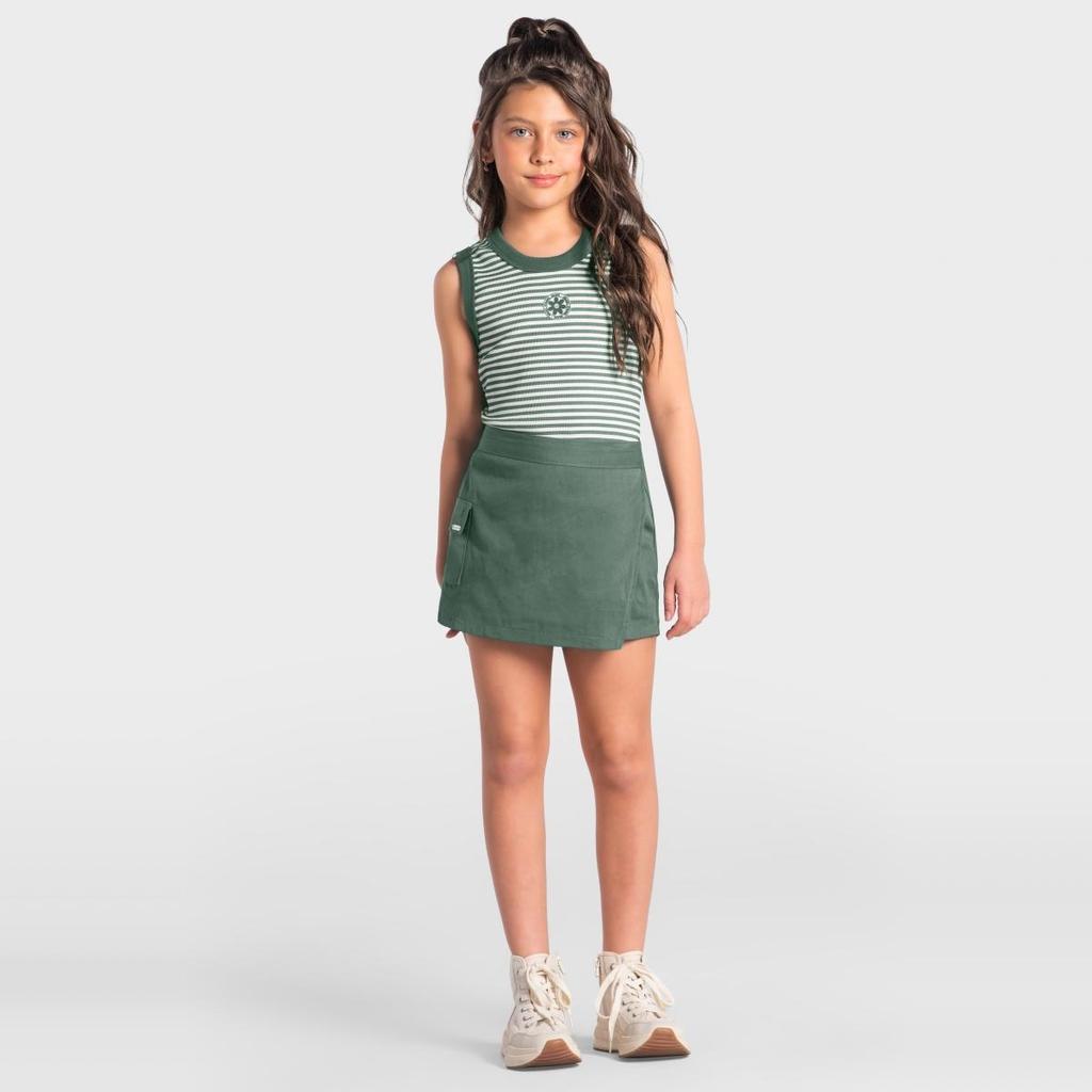 Conjunto infantil menina com listras Brandili em Oferta na Shopee