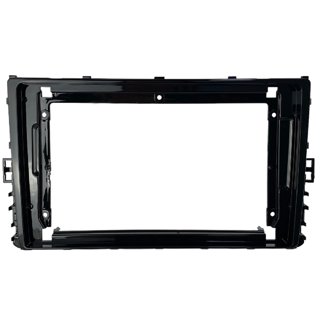 Moldura Painel Central Multimidia 9 Polegadas VW Novo Polo Virtus Tcross Nivus Black Piano