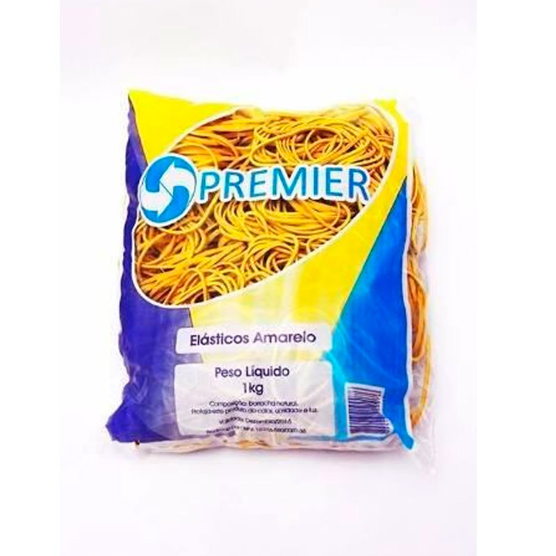 Elástico látex n18 amarelo pacote 1kg Premier