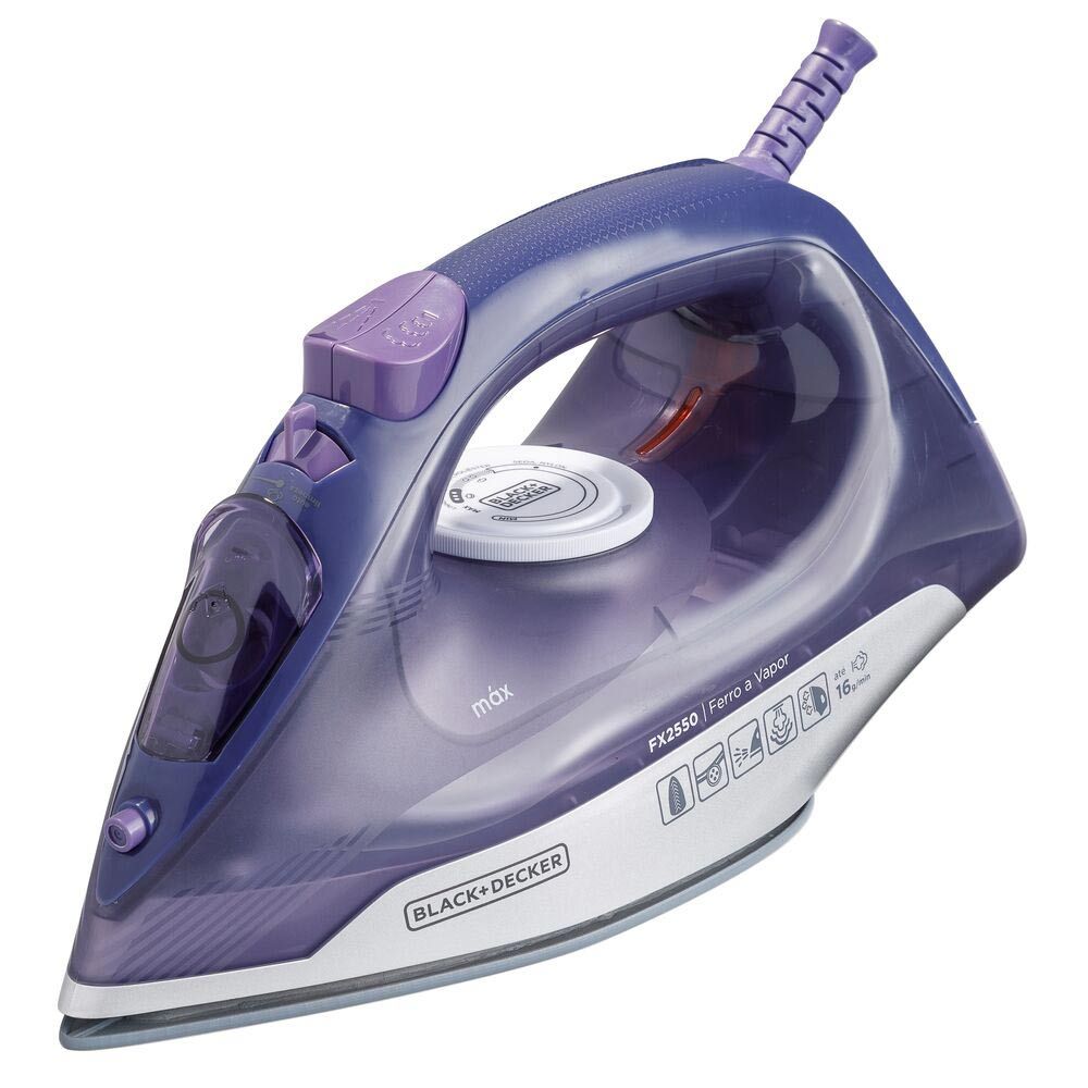 Ferro a Vapor Black & Decker FX2550 com Base Ceramic Gliss 220V em Oferta na Shopee