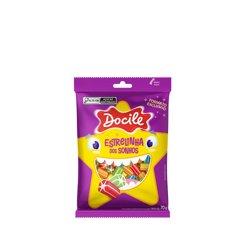 Bala Canudinho Estrelinha dos Sonhos 70g em Oferta na Shopee