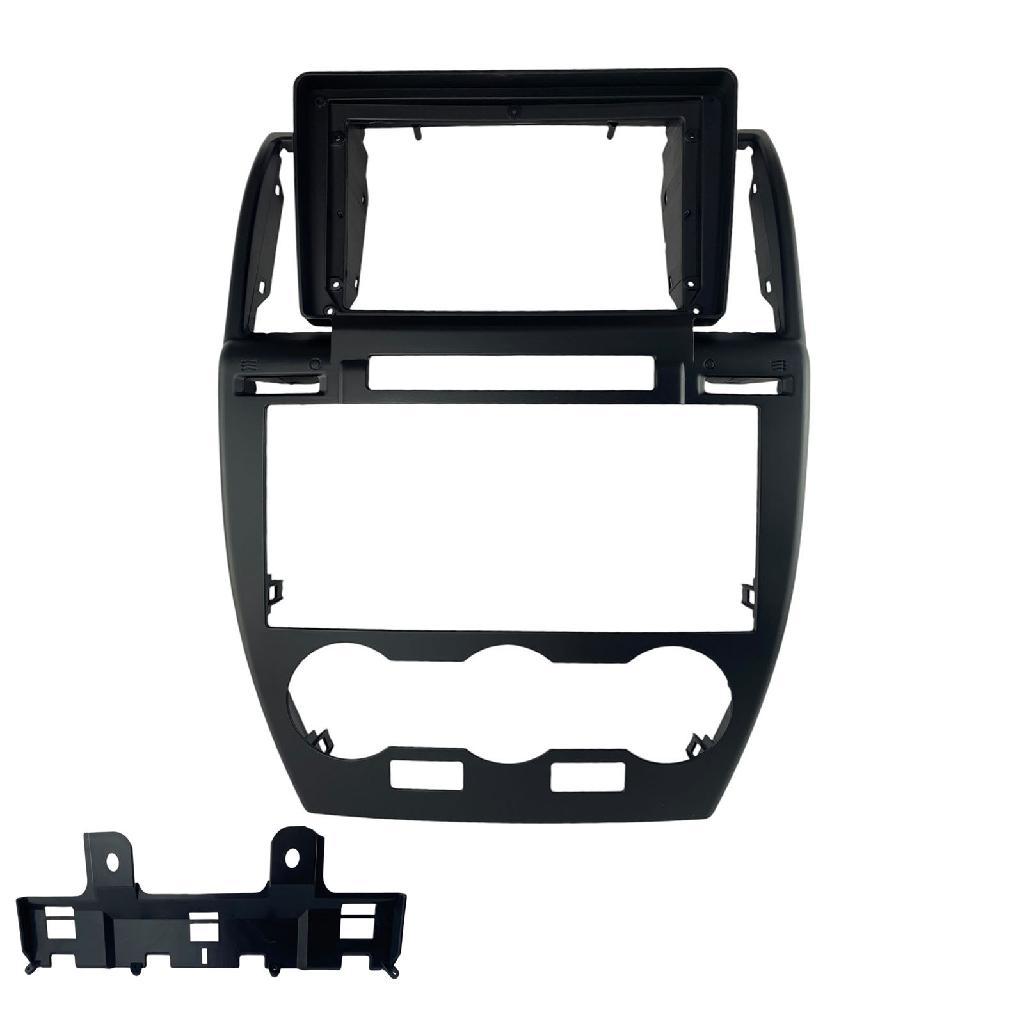 Moldura Painel Central Multimidia 9 Polegadas Land Rover Freelander 2006 a 2012 Preto Fosco