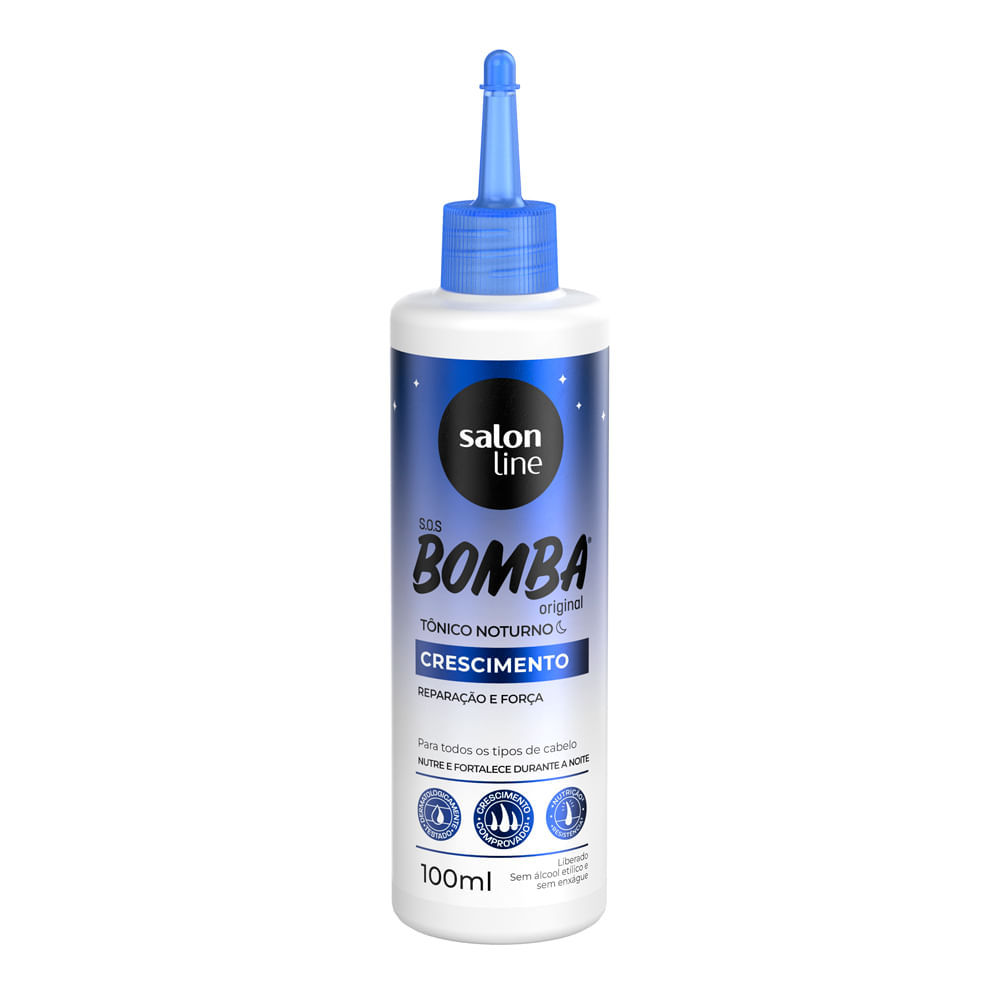 Tônico Noturno Salon Line SOS Bomba Original Crescimento 100ml em Oferta na Shopee