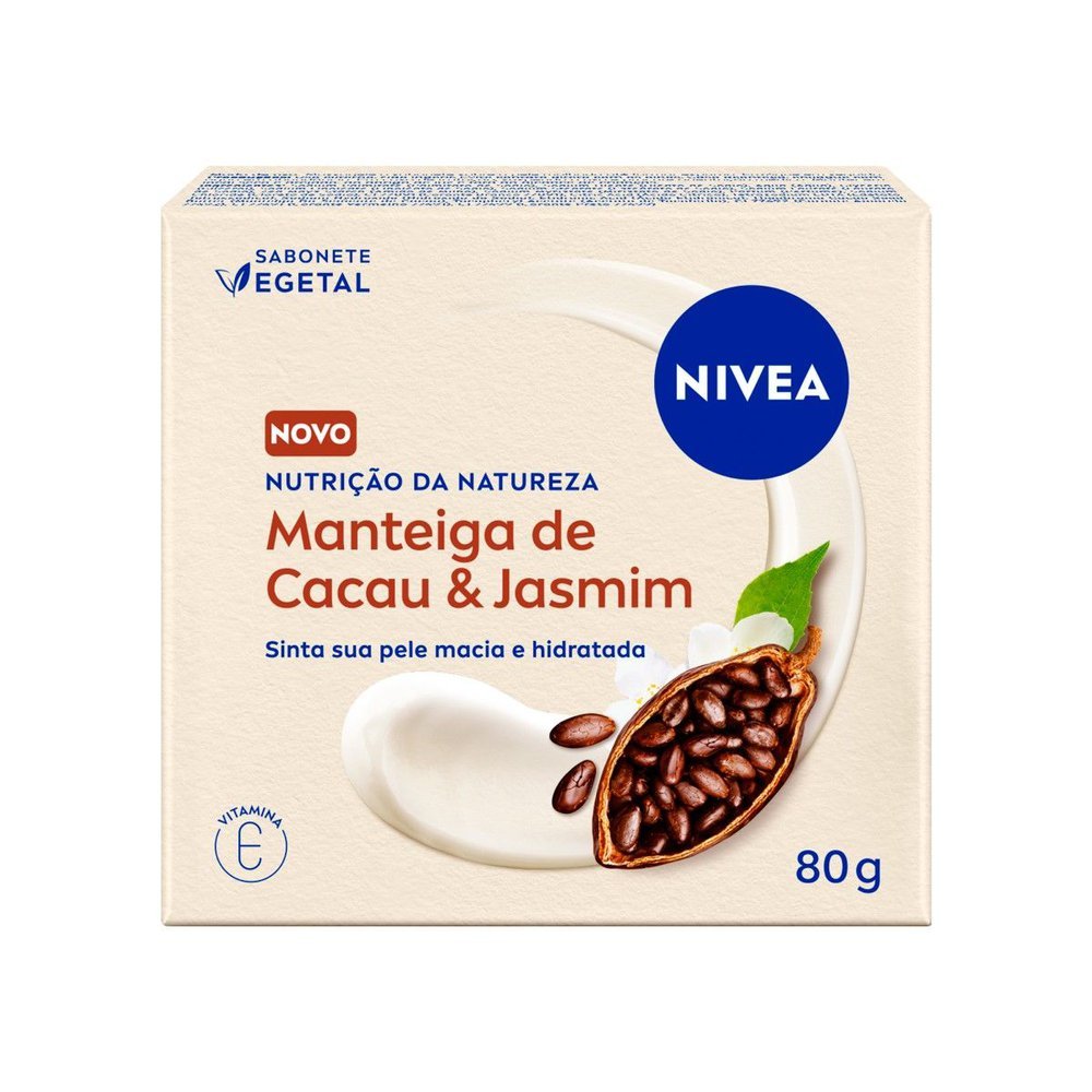 Sabonete Vegetal NIVEA Nutrição Da Natureza Manteiga De Cacau & Jasmim 80g em Oferta na Shopee
