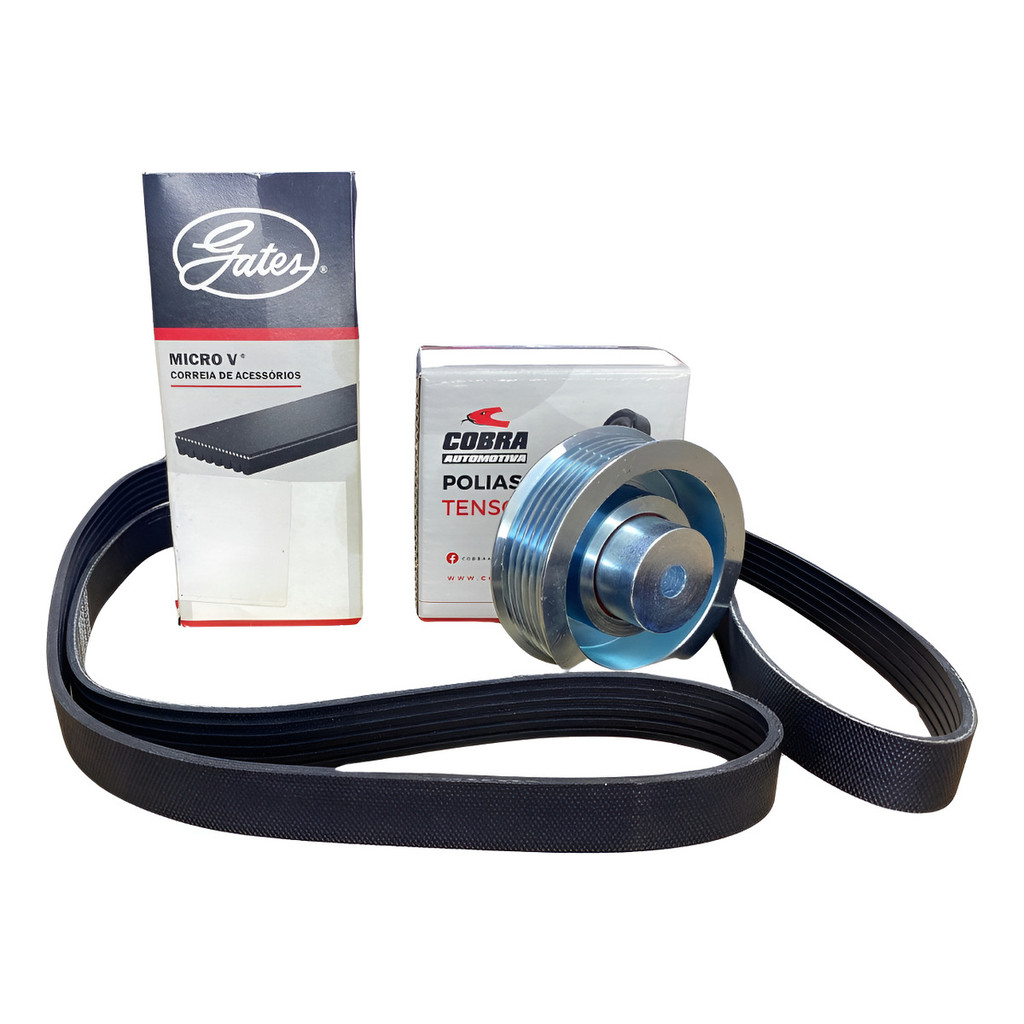 Kit Polia Auxiliar + Correia Alternador Corolla 2009 A 2011
