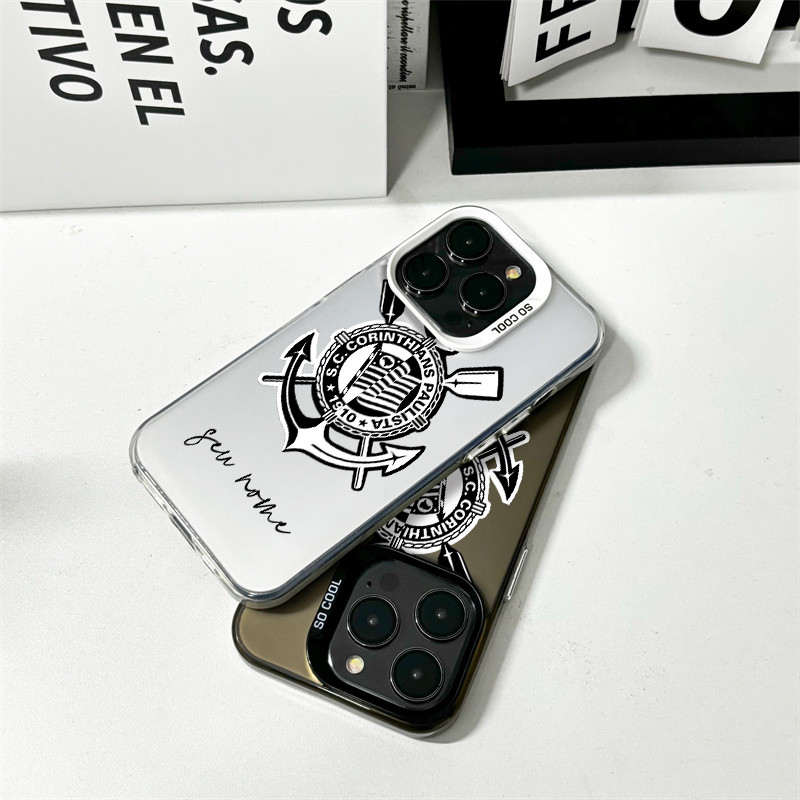 Capinha De Personalizado Corinthians Para Samsung S20 S21 FE S22 S23 S24 S25 Capa À Prova De Choque