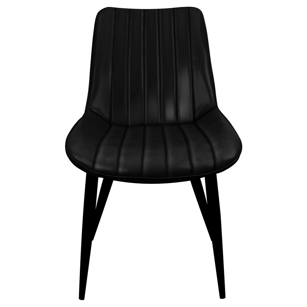 Cadeira Chicago Poltrona Estofada Tainá Pu Vintage Retro Pés Preto Casa Apartamento Sala Cozinha · foto 2