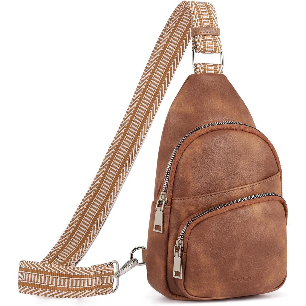 Bolsa Pequena CLUCI para Mulheres, Bolsa de Cintura em Couro Vegano, Bolsa Transversal para Mulheres, Bolsa de Peito com