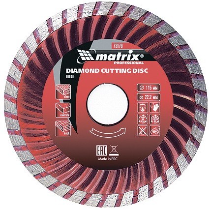 Disco Diamantado Turbo Corte Seco 115x22,2mm 1 Peça MTX