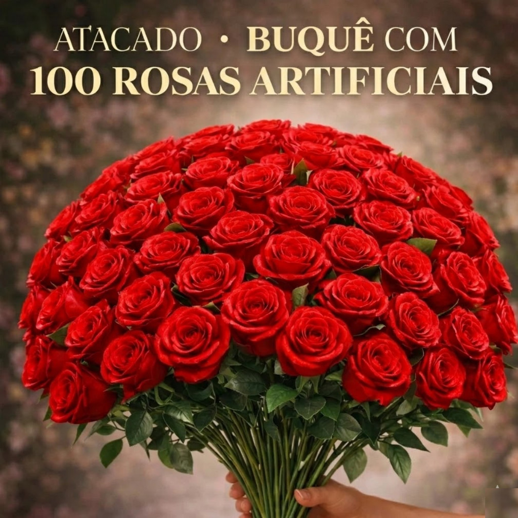 Kit 50 ou 100 Rosas Artificiais Atacado Realistas Para Decoração Festa Casamento