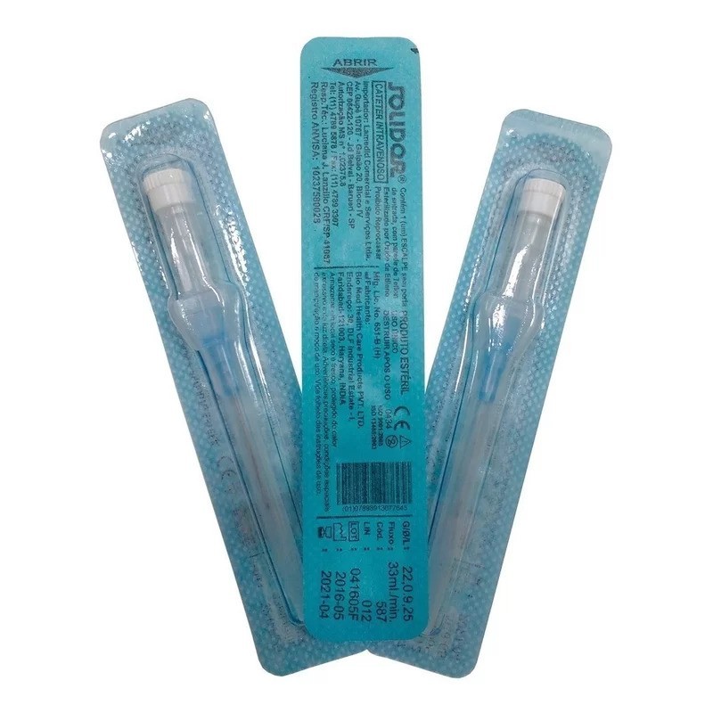 Cateter Intravenoso 22g Azul Solidor Un