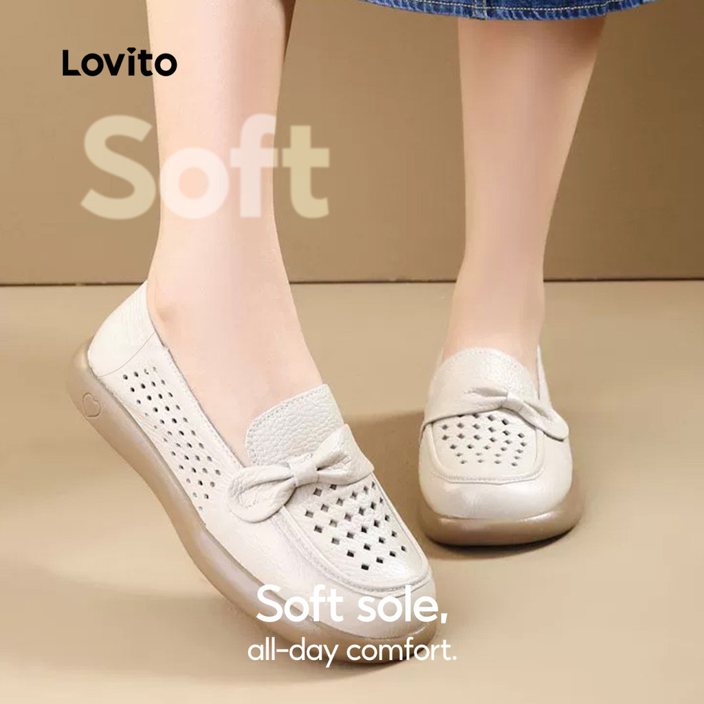 Lovito  Casual Hollow Upper Mary Janes para mulheres. LFAS5015 em Oferta na Shopee