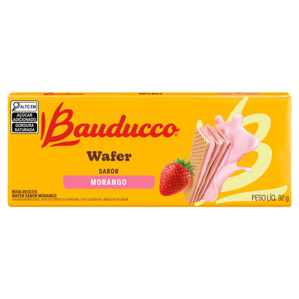Biscoito Bauducco Wafer Morango 92g em Oferta na Shopee