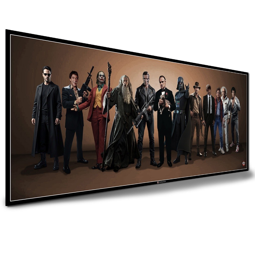 Placa Decorativa Pôster lendas cinema filme matrix scarface coringa exterminador star wars