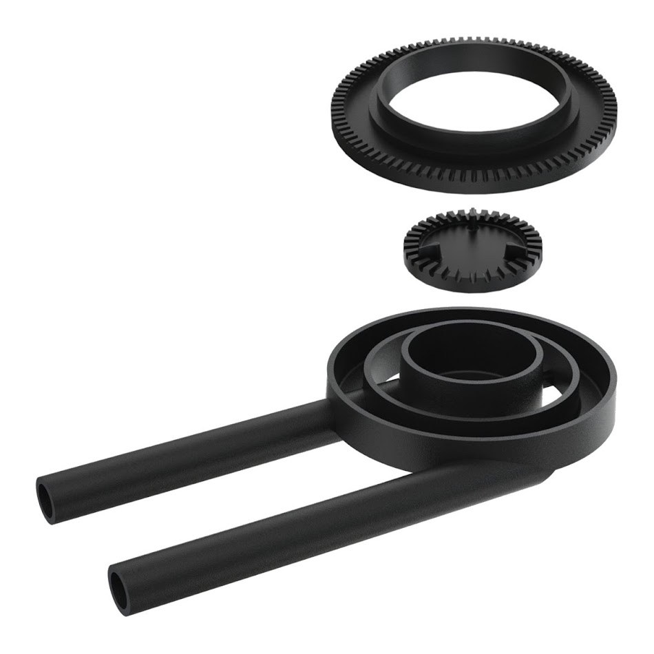 Queimador Duplo Longo Completo Fogão Industrial Ferro 17,2cm