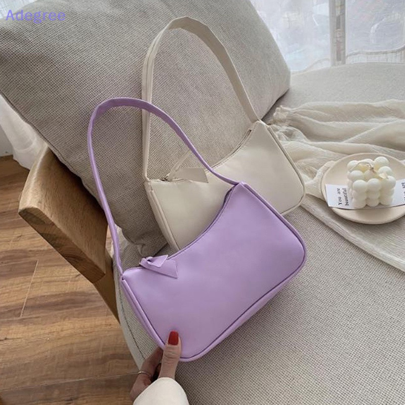 Adegree Vintage Retro Totes Bolsas De Mão Couro Pequenas Subaxilares Mini Ombro Novo