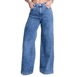 Calça Jeans Sawary Super Wide Leg - 282073 em Oferta na Shopee