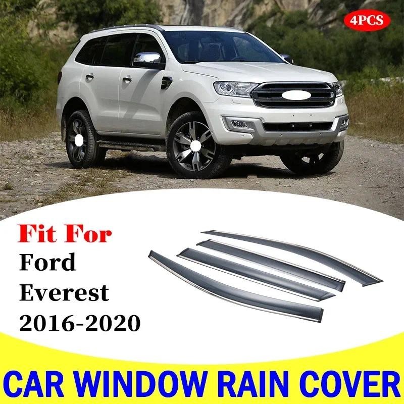 Para Ford Everest 2016-2020 Viseira Da Janela Do Carro Escudo De Chuva Defletores Toldo Guarnição Capa exterior Estilo A
