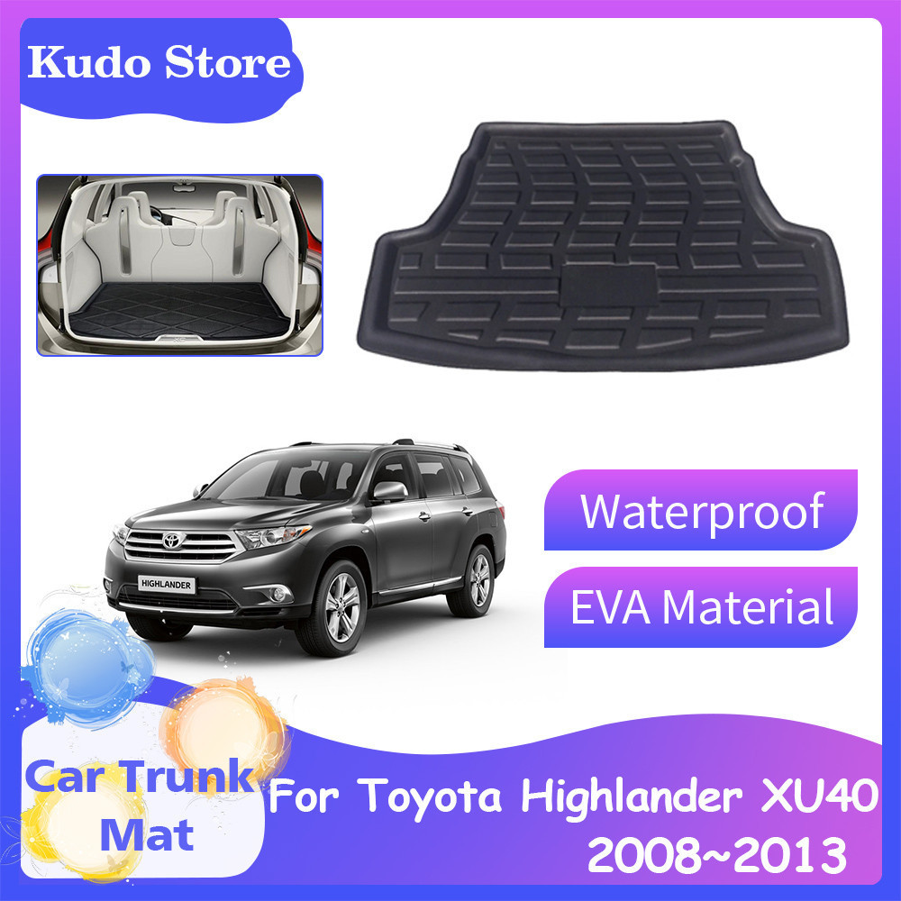 Tapetes De Porta-Malas De Carro Para Toyota Highlander Kluger XU40 2008 ~ 2013 Bandeja De Armazenamento De Bagagem Tapet