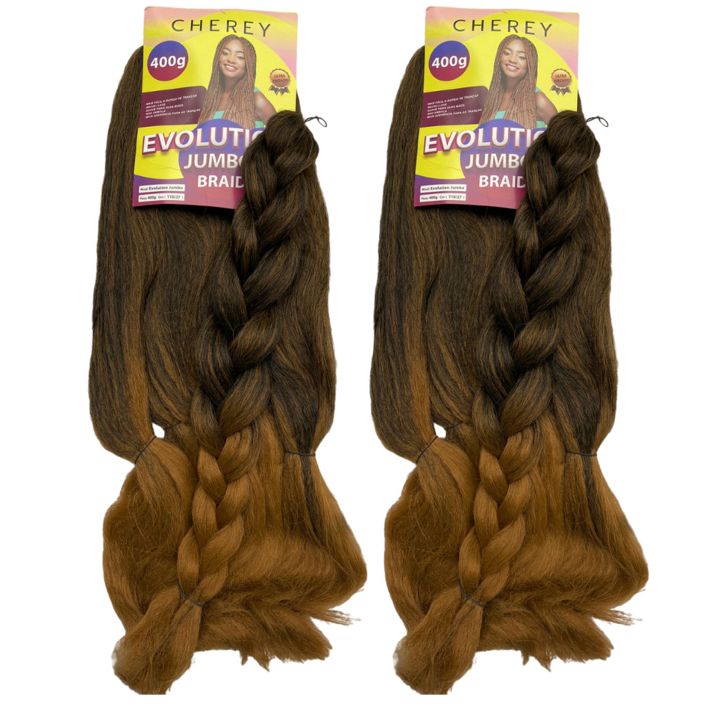 kit 2 Jumbos Cor T1b/27 Ombre Para Trança Box Braids 400 Gramas Cada 6 Mechas Cada Diversas Cores Envio Super Rápido