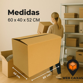 Caixa Grande para transporte de mudança 60x40x52 CM em Oferta na Shopee