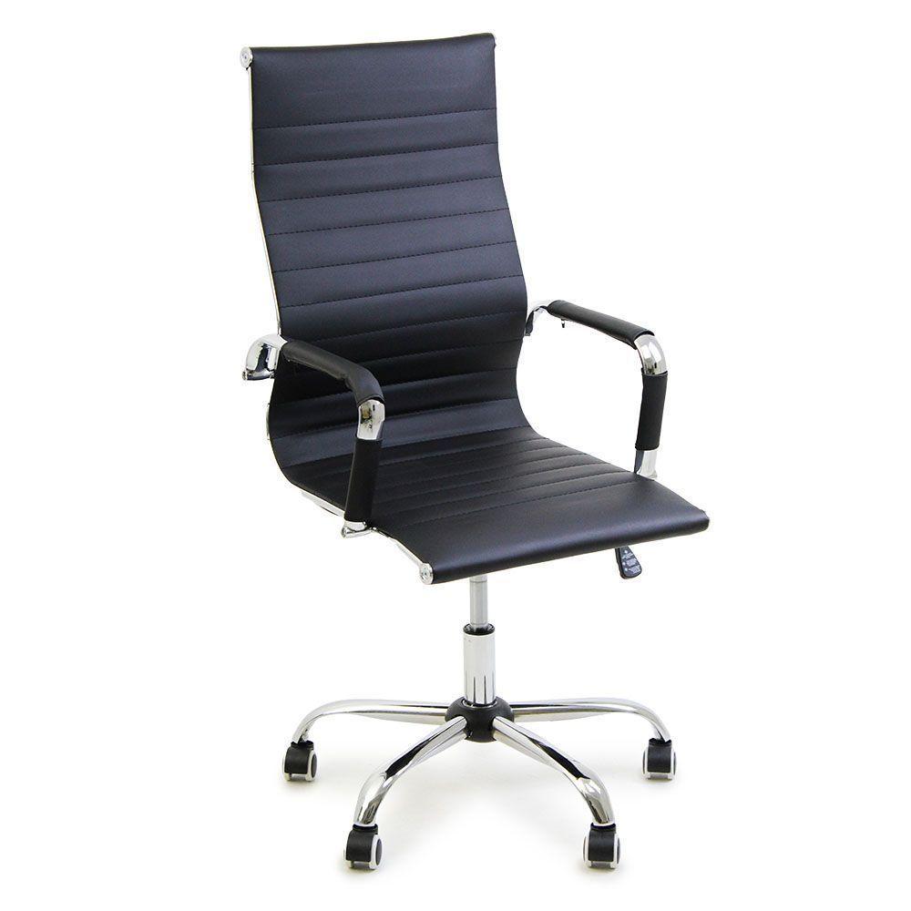 Cadeira Alta De Escritorio Esteirinha Giratoria Ergonomica Preto