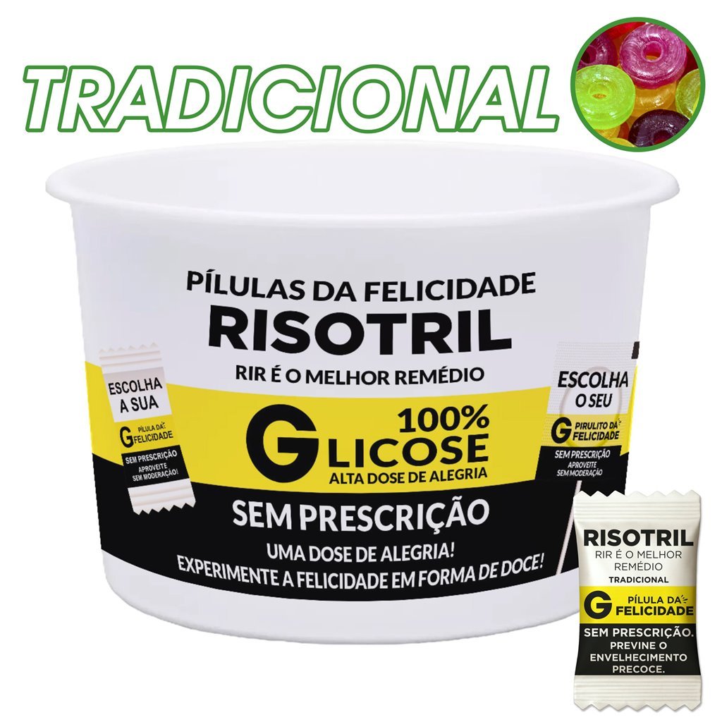 Kit Festa 1 Balde Divertido RISOTRIL C/ Balas Pílulas da Felicidade Formaturas (Já Personalizadas) em Oferta na Shopee