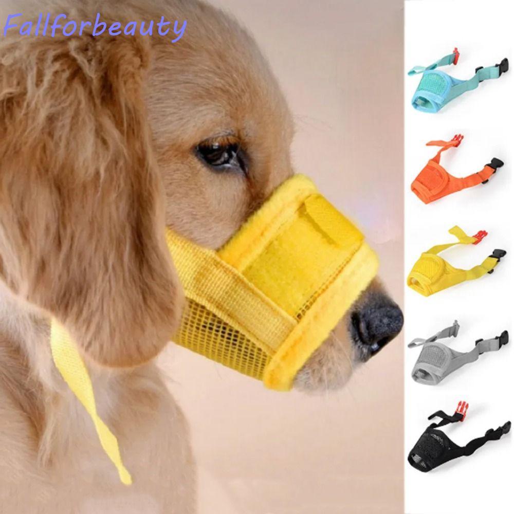 FALLFORBEAUTY1 Capa Para Boca De Cachorro , Focinho Ajustável Antilatido Bocal De Malha De Nylon Mastigar