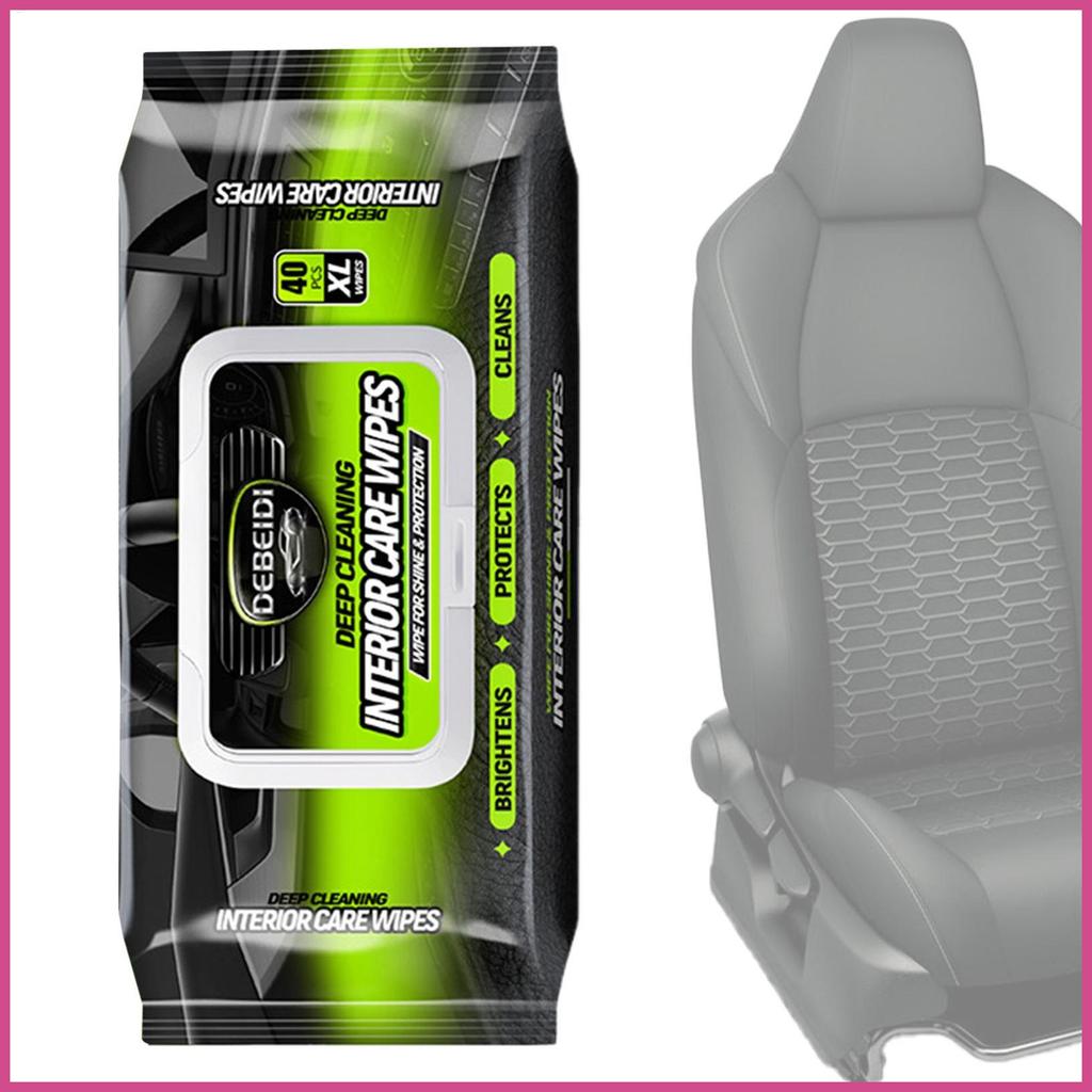 Toalhetes Interiores Do Carro 40 Peças Rápido Fácil Removedor De Manchas Para Estofamento Auto Interior Couro Feminino M