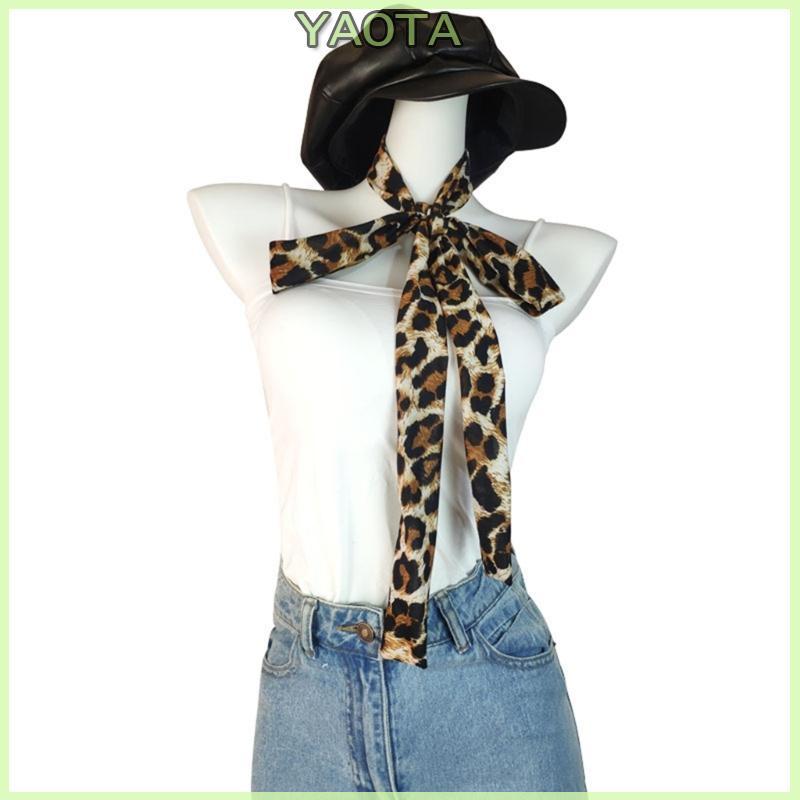 Year 2000 Style Leopard Print Scarf for Lady Girls Fashion Statement Waist Belt