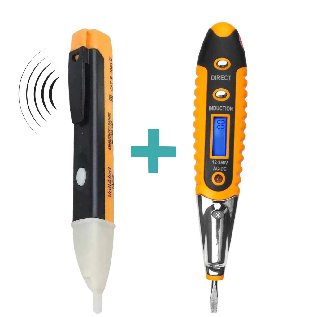 Kit Caneta Detectora de Tensão Voltagem e Chave de Teste de Corrente 12V a 250V