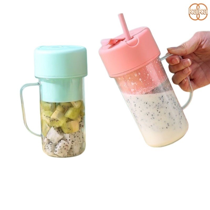 Mini Liquidificador 340ml Com 6 Laminas Elétrico Com Fio Mini Juicer Espremedor Garrafa Portátil