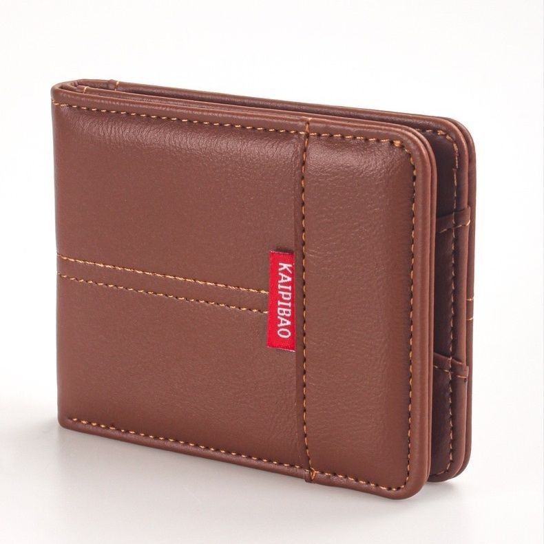 Carteira Masculina Curta Bolsa Bolsa Moeda Leve Retro Casual