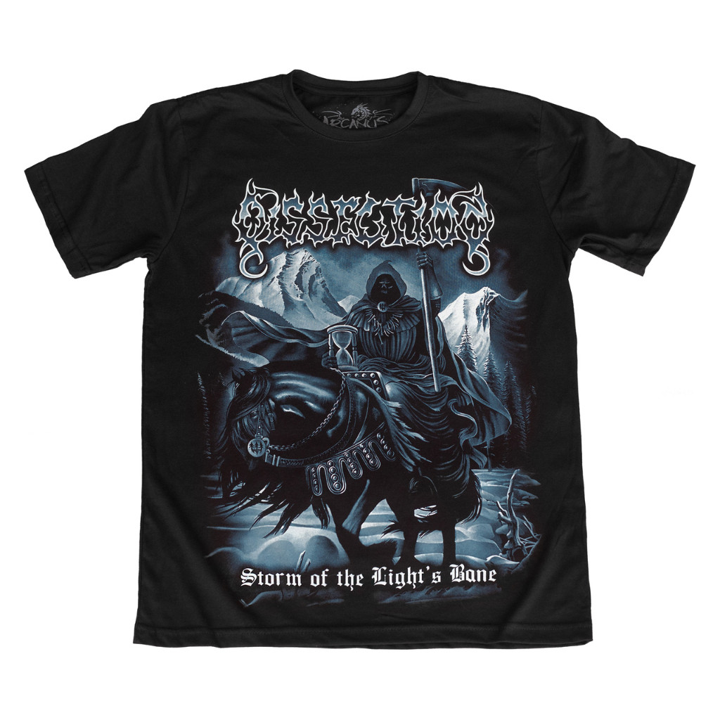 Camiseta unissex Dissection Band Rock American Loose Skull para homens e mulheres