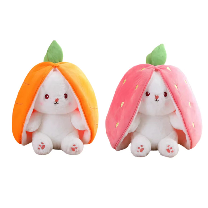 Pelúcia Coelho Surpresa Cenoura Grande – Decoração de Páscoa Infantil 18CM