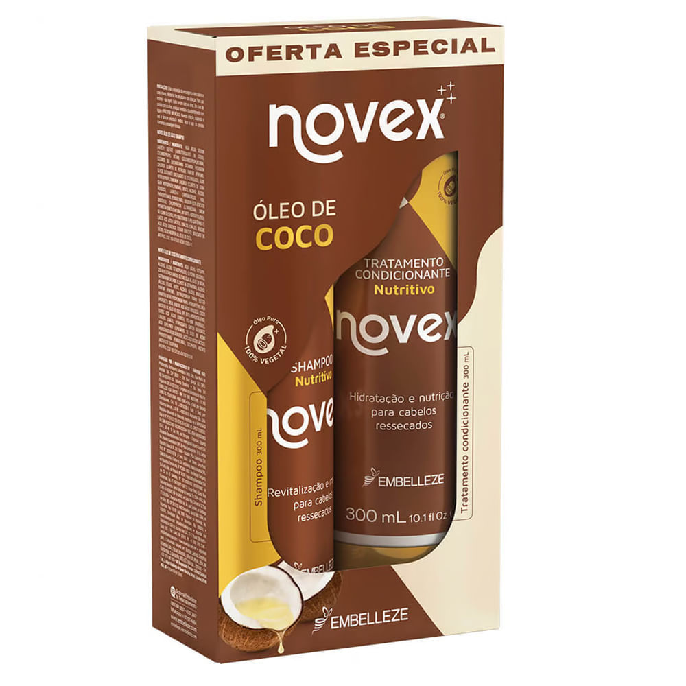 Kit Shampoo + Condicionador Novex Óleo De Coco 300ml em Oferta na Shopee