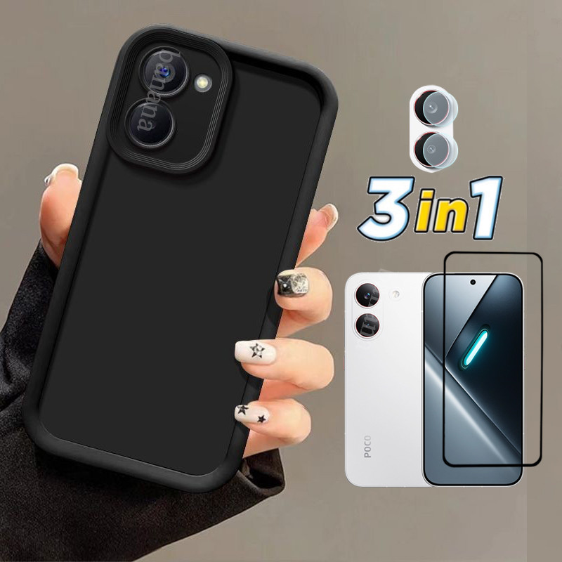 3 Em 1 Xiaomi Poco X8 Pro Pacote Completo Capa De Telefone À Prova De Choque Para X8Pro Max F7 M7 4G C85 C75 C71 Proteto