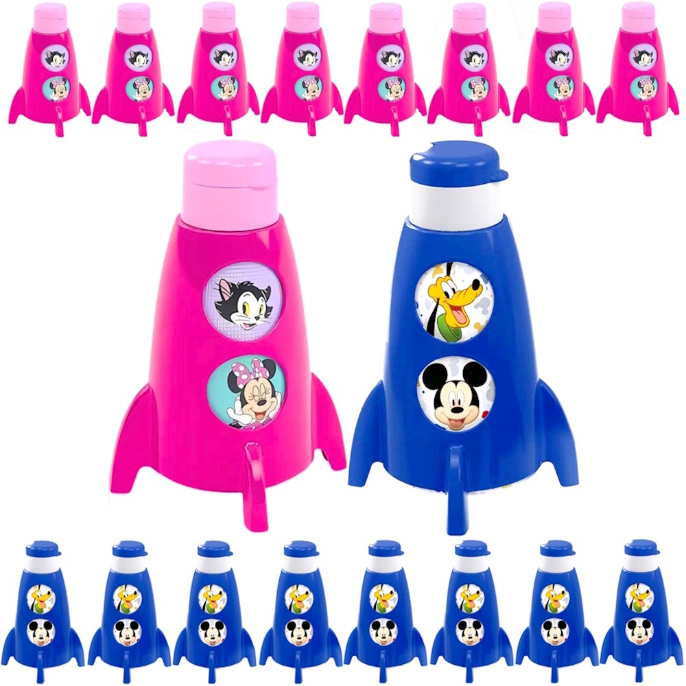 10 Garrafinhas Foguete Minnie e Mickey Lembrancinha de Festa