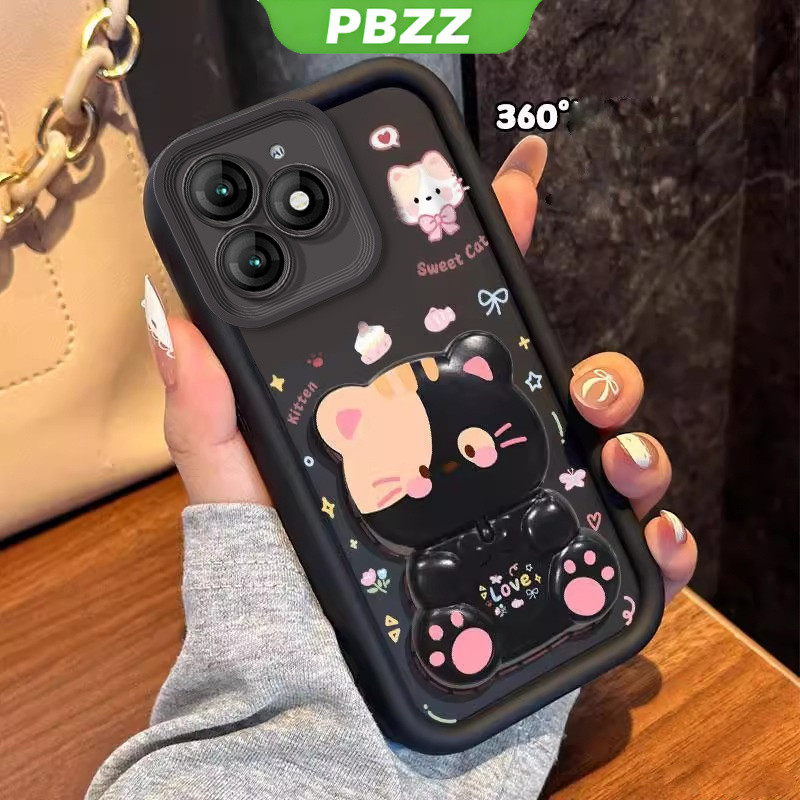 Capa for itel A70 s23 plus s23 + De Telefone Softcase Silicone À Prova De Choque Novo design Estético Gato De Desenho A — imagem 2 de 2