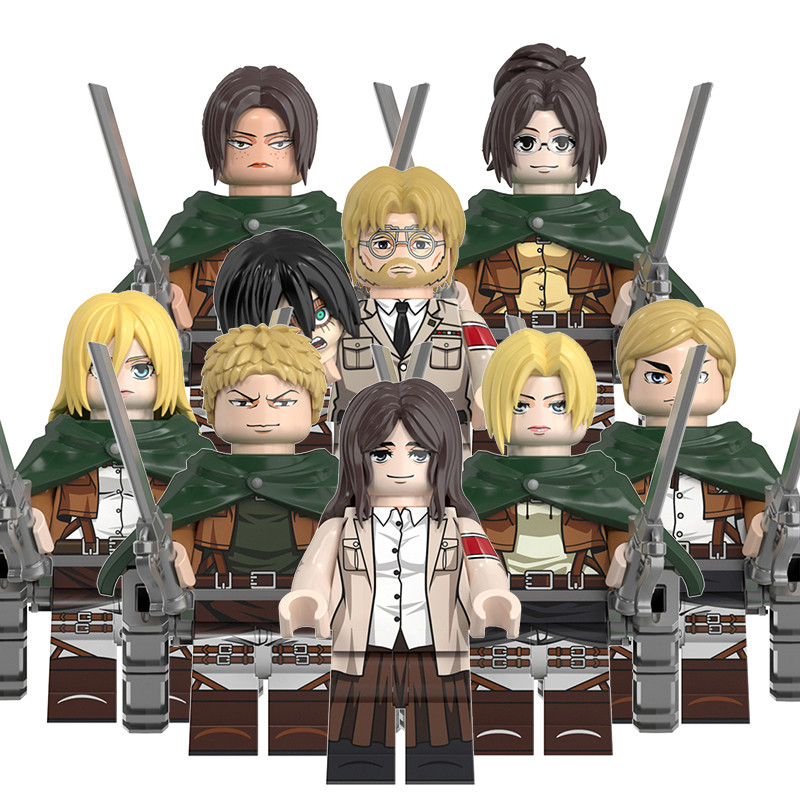 Compatível com blocos de construção de Anime doméstico minifiguras WM6165 Attack on Titan Allen Yegel Arnie brinquedos m