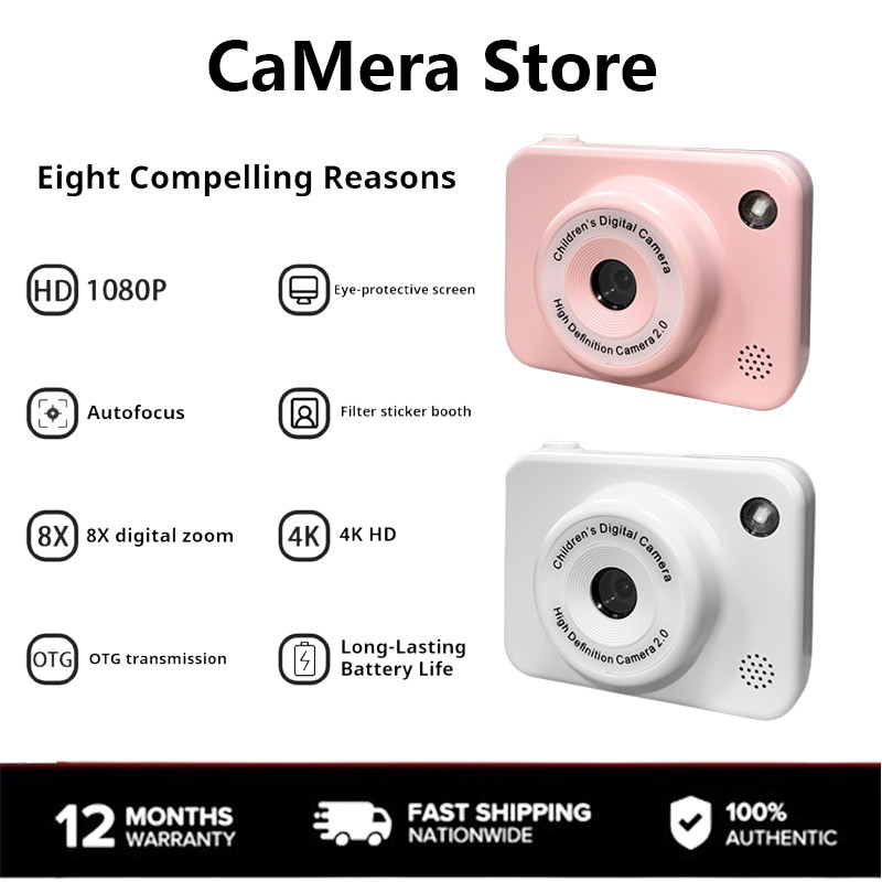 camera Store H2 Câmera Dupla De Alta Definição De Alto pixel CCD digital campus Pode Levar selfies Retrô Portátil